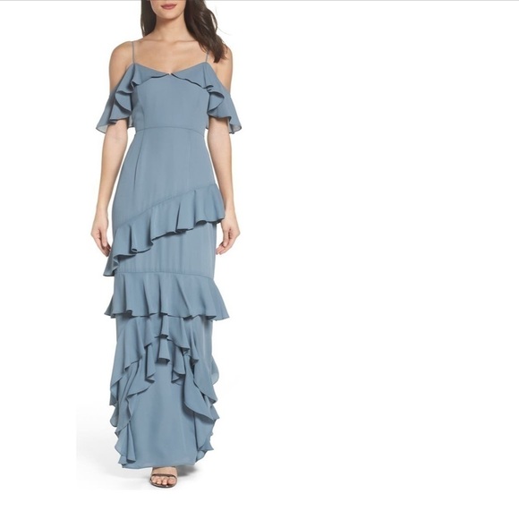 𝅺off shoulder tiered maxi dress - Picture 1 of 7